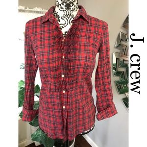 J. Crew women plaid button down shirt